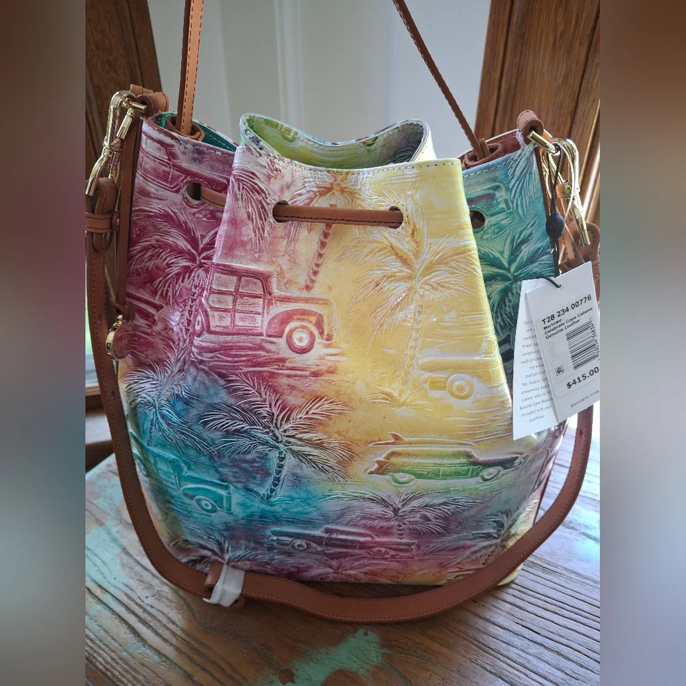 Multicolor Drawstring Bucket Bag - Picture 7 of 9